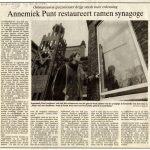 Annemiek Punt restaureert ramen synagoge- Glaskunst en schilderkunst van Annemiek Punt in Ootmarsum
